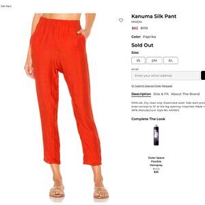 Mikoh Kanuma Silk Pants - Medium - RARE!